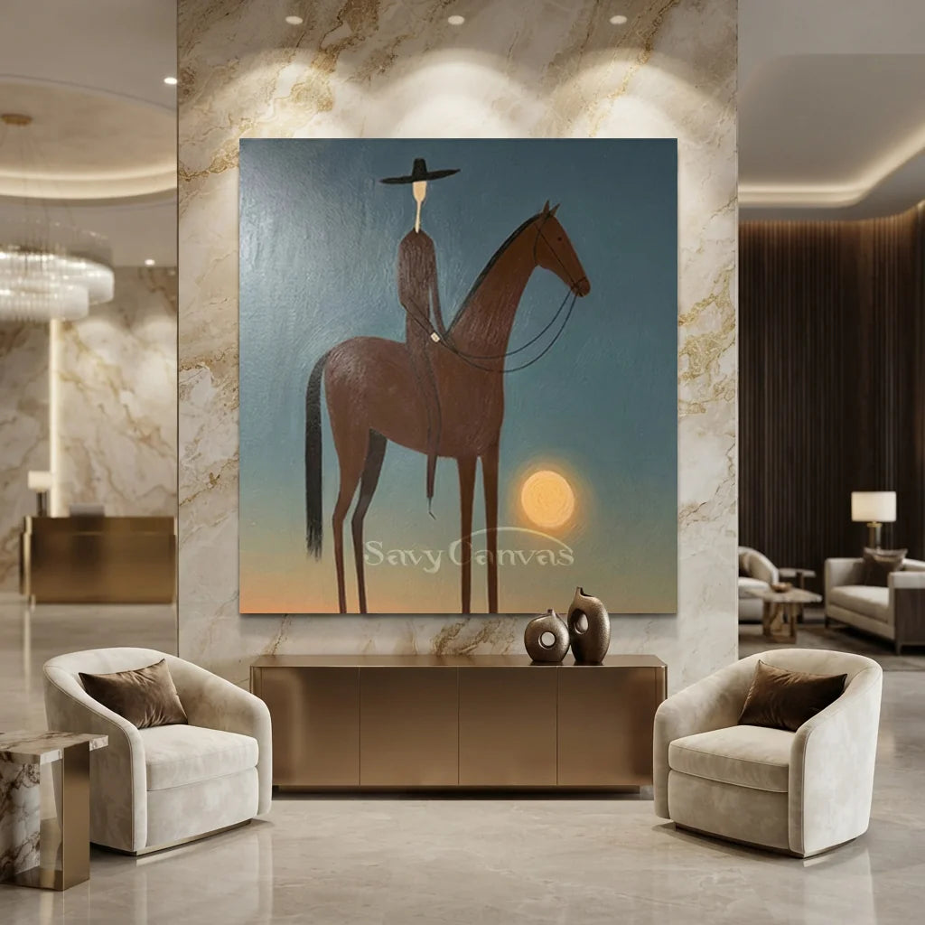 Vintage_Americana_Art_Sunset_Rider_Silhouette-for-High-end-hotels-07.webp