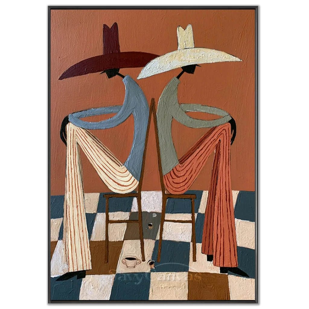 Vintage_Americana_Art_Terracotta_Chat-black-frame-02.webp