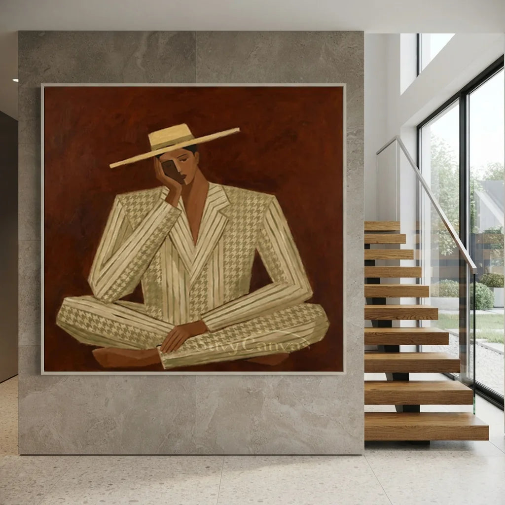 Vintage_Americana_Art_The_Poise_of_Silence-for-Modern-Staircase-09.webp