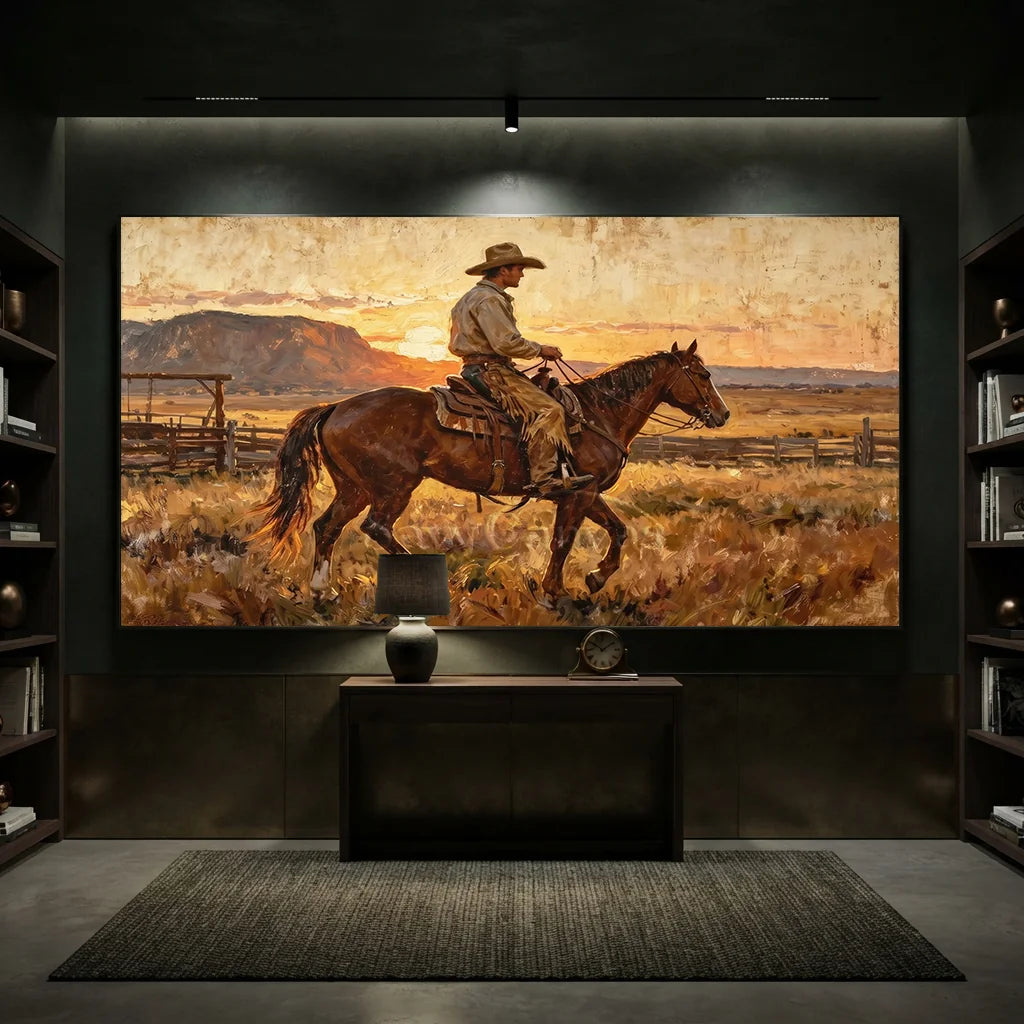 Vintage_Americana_Sunset_Cowboy_Ride-for-study-decor-09.webp