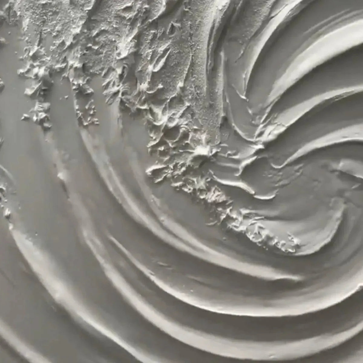 3D White Plaster Art | Minimalist Sculptural Painting #AA 476