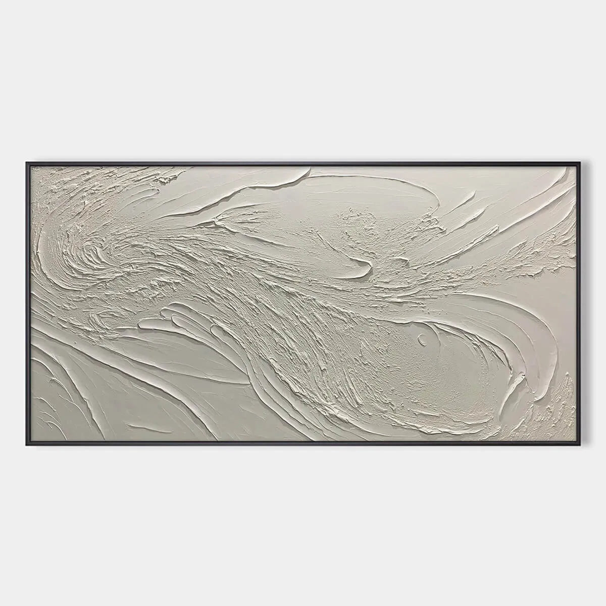 Textured 3D White Abstract Art | Minimalist Plaster Painting #AA 102