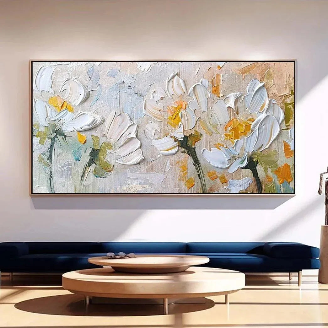 Modern Impressionist Floral Art | Large Textured Painting