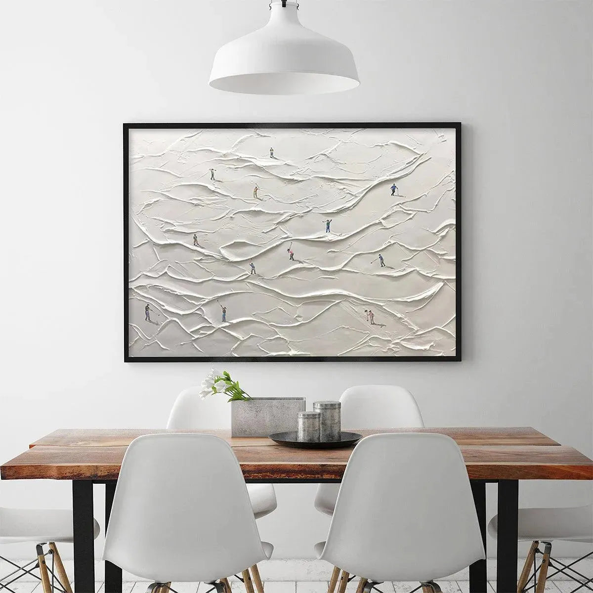Abstract Sand Dunes Golf Art | Textured Landscape Painting #AA 238