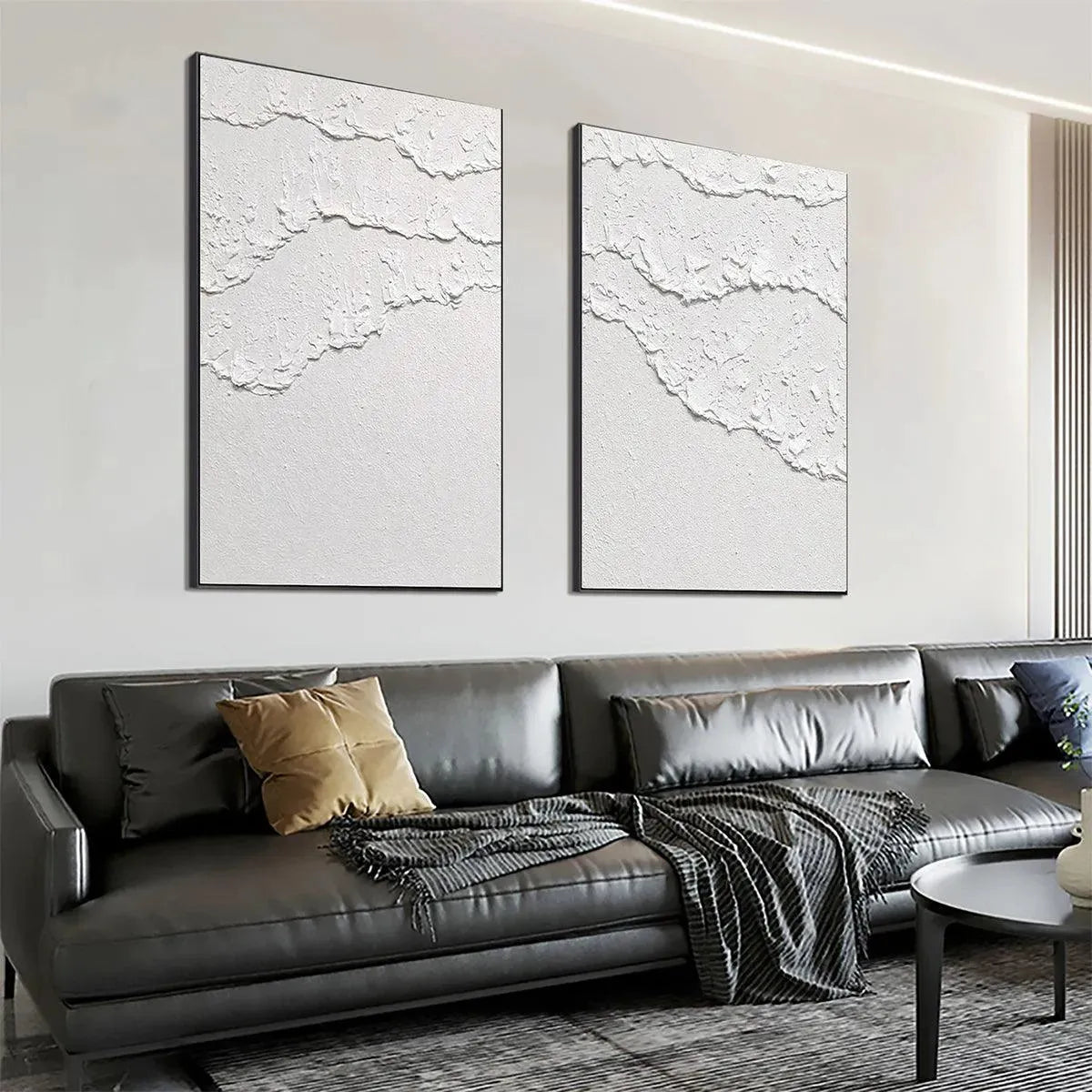 Minimalist 3D Wall Art Set of 2 | Textured Diptych #AA 475