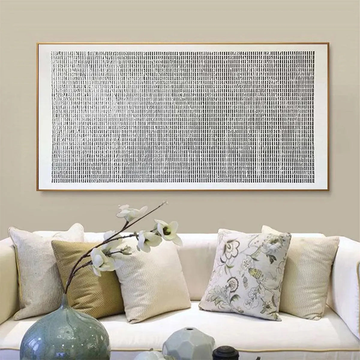 Modern Optical Art Canvas | Dynamic Black & White Painting