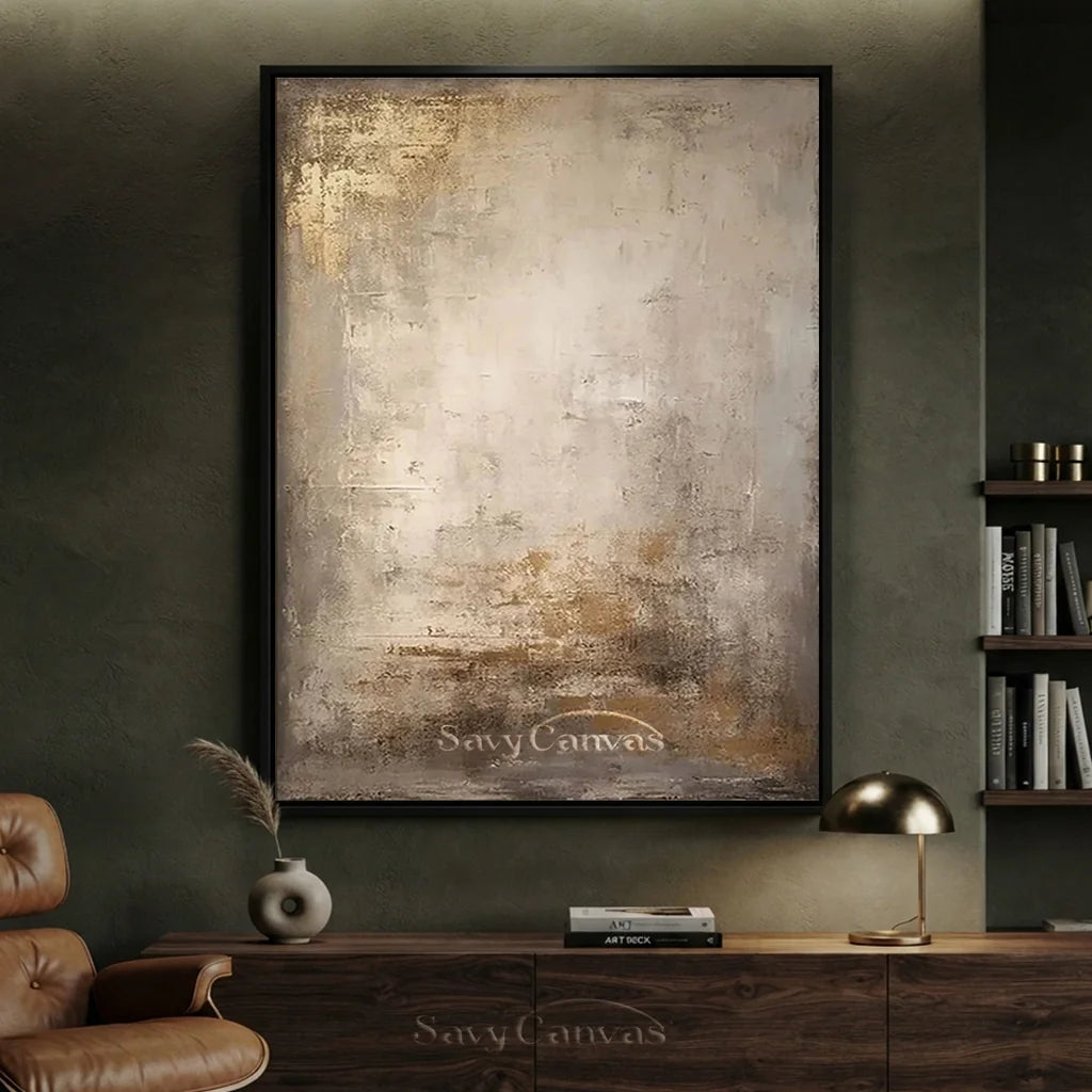 Wabi Sabi Textured Wall Art | Large Vertical Neutral Abstract Canvas #ZZ 109