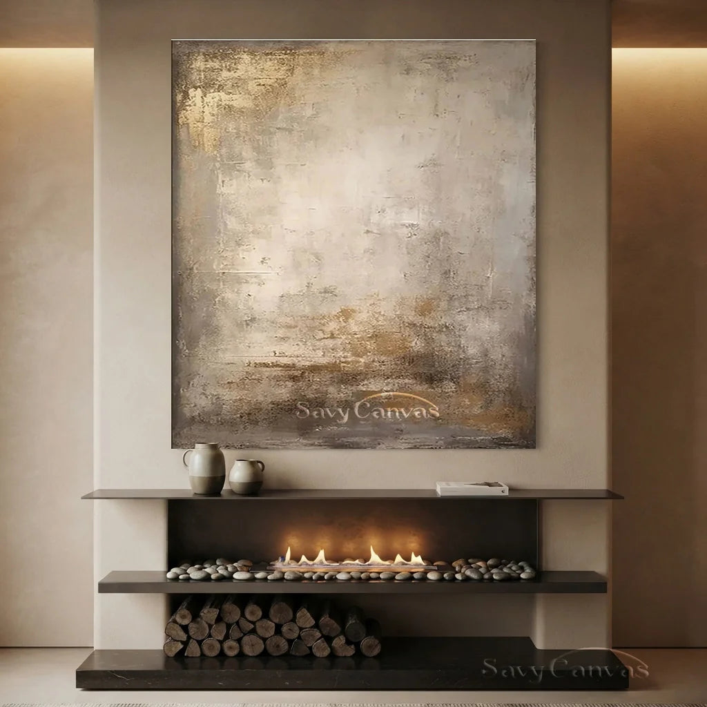 Wabi Sabi Textured Wall Art | Large Vertical Neutral Abstract Canvas #ZZ 109