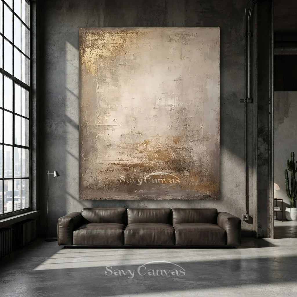 Wabi Sabi Textured Wall Art | Large Vertical Neutral Abstract Canvas #ZZ 109