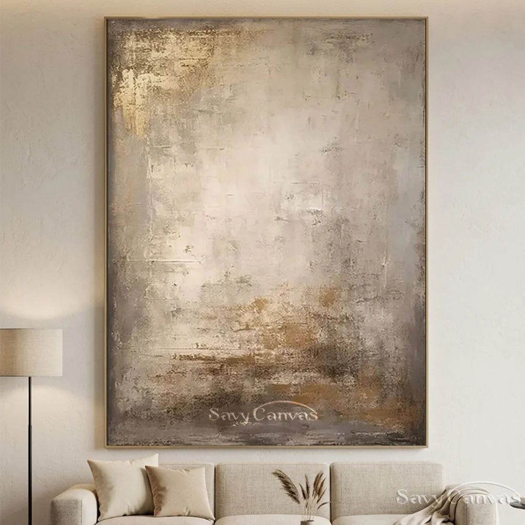 Wabi Sabi Textured Wall Art | Large Vertical Neutral Abstract Canvas #ZZ 109