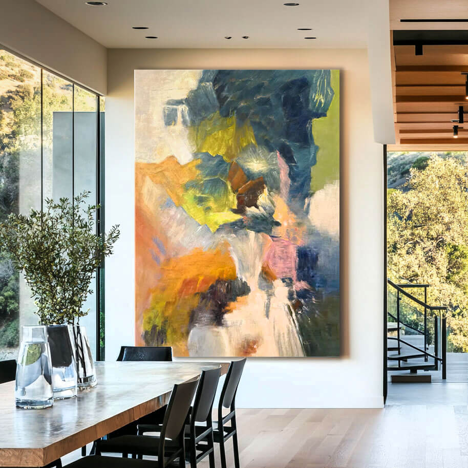 Expressive Abstract Painting | Modern Colorful Wall Decor