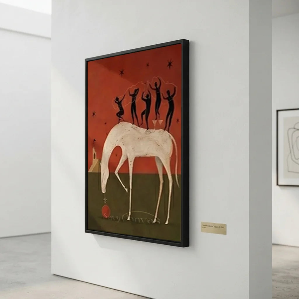 Surreal White Horse Handmade Oil Painting #SS 346