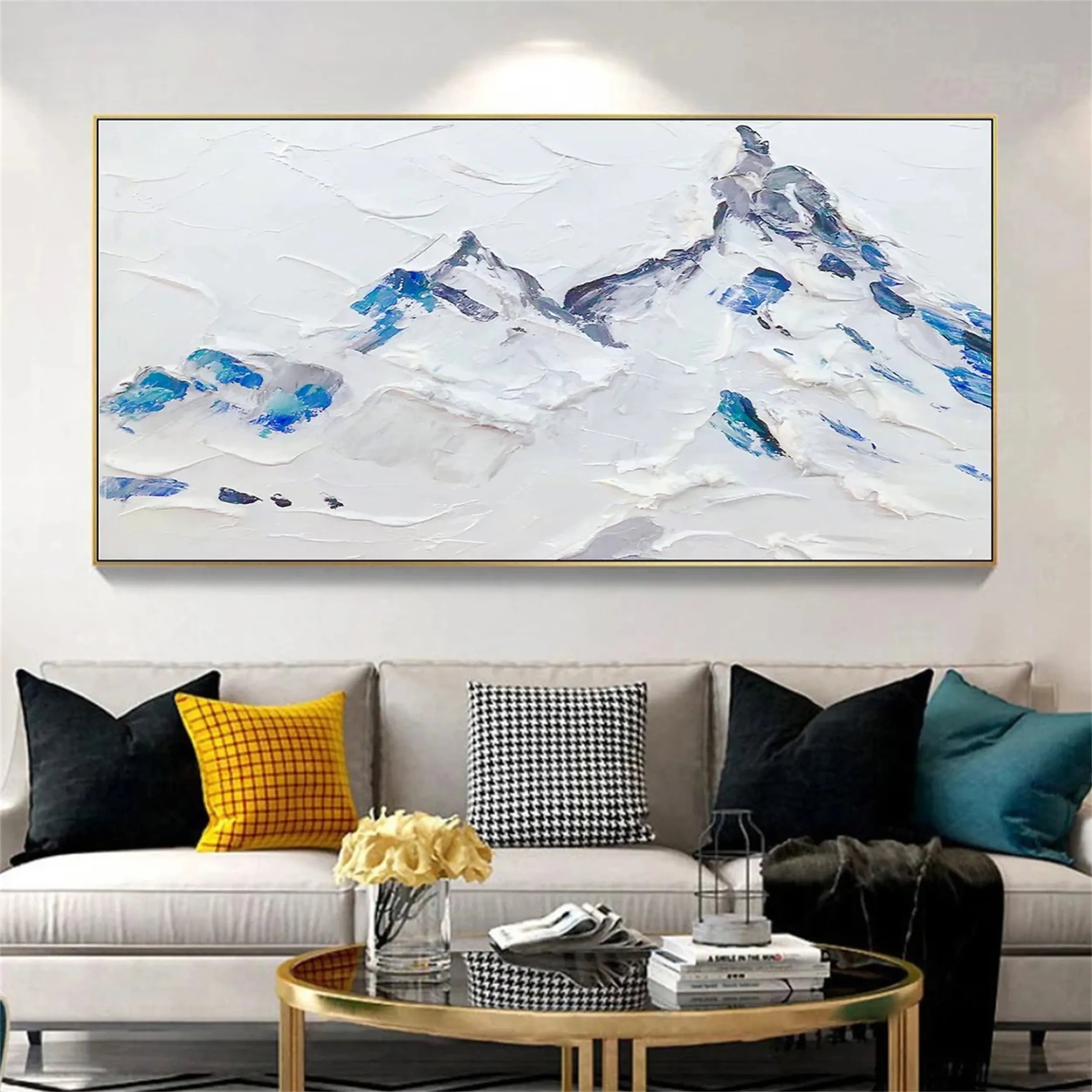 Textured Wall Art | Minimalist Plaster Mountain Decor