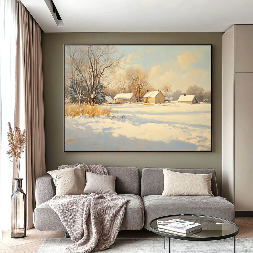 Large Winter Landscape for Living Room | Statement Art