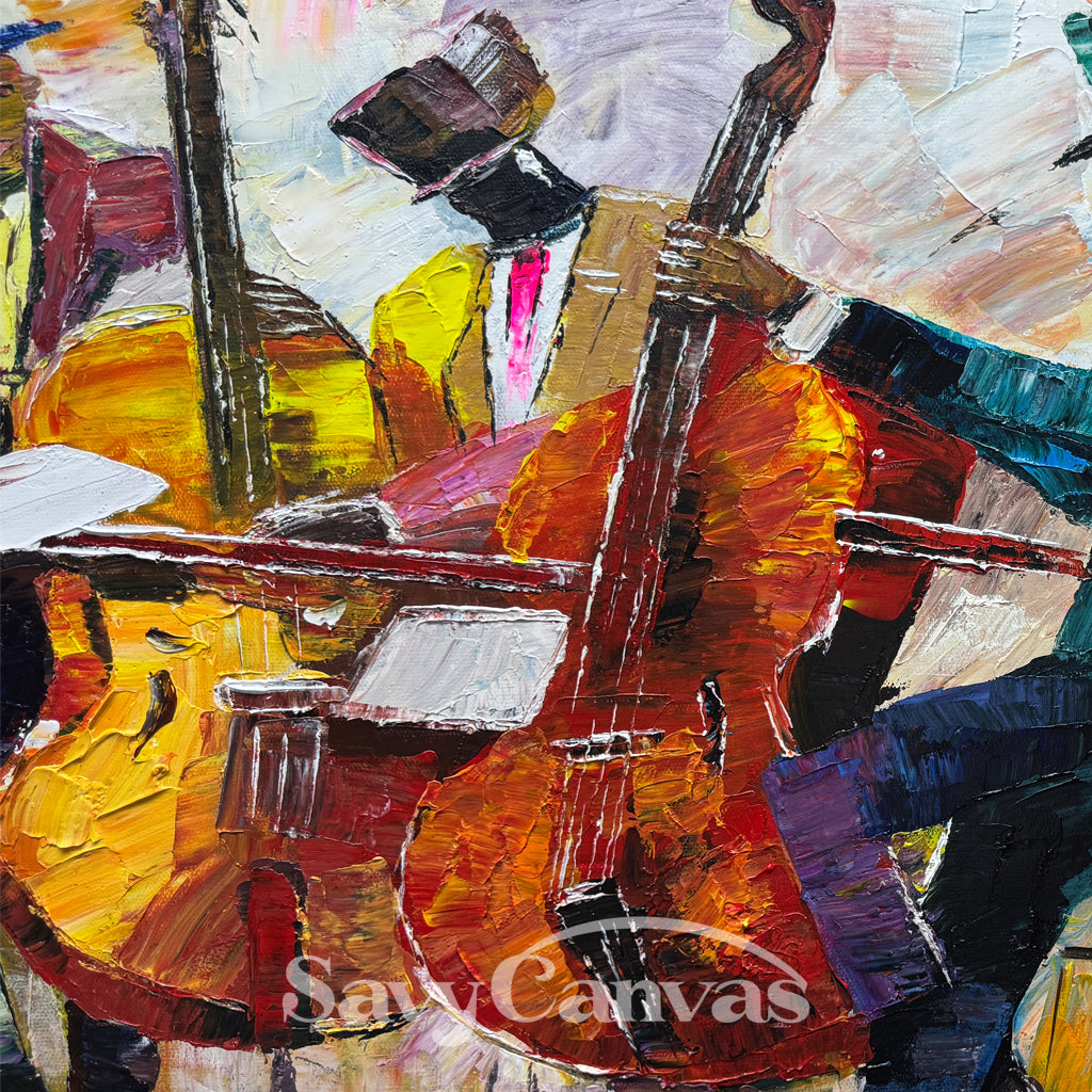 Textured Impasto Painting | Modern Musicians Wall Art #AA 002