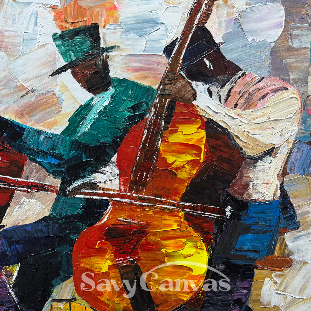 Textured Impasto Painting | Modern Musicians Wall Art #AA 002