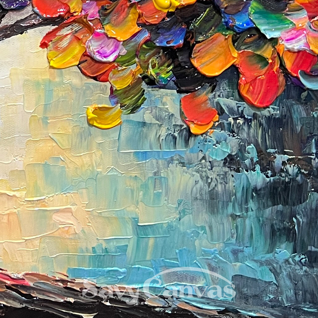 Rainbow Tree of Life Painting | Colorful Abstract Wall Art #AA 169