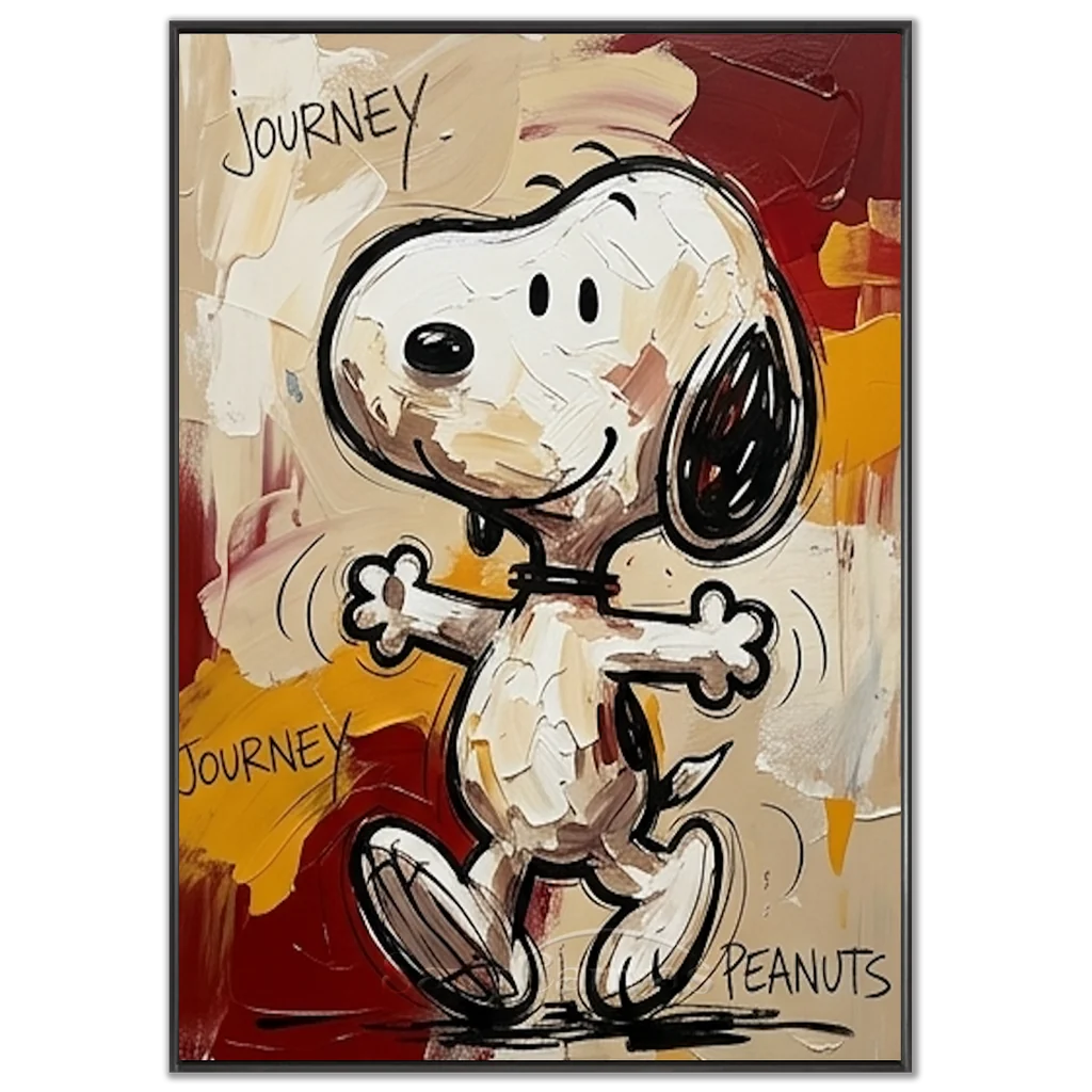 Pop Culture Peanuts Oil Painting | Abstract Snoopy Artwork #SS 371