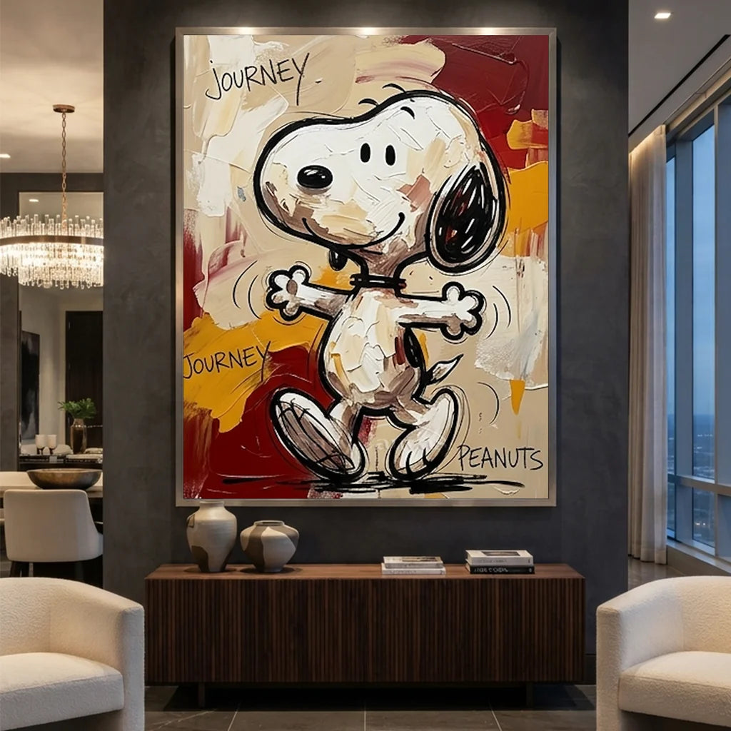 Pop Art Snoopy Journey Handmade Canvas Painting #SS 400