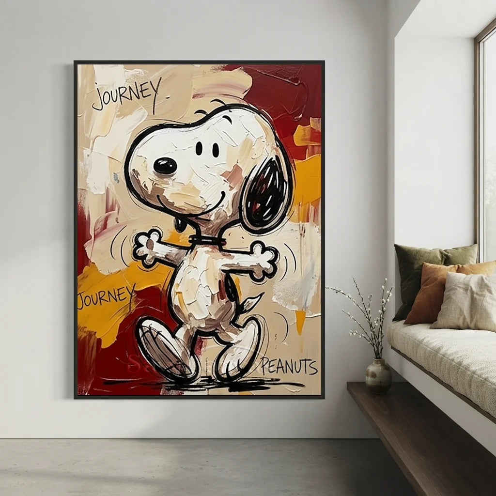Pop Art Snoopy Journey Handmade Canvas Painting #SS 400