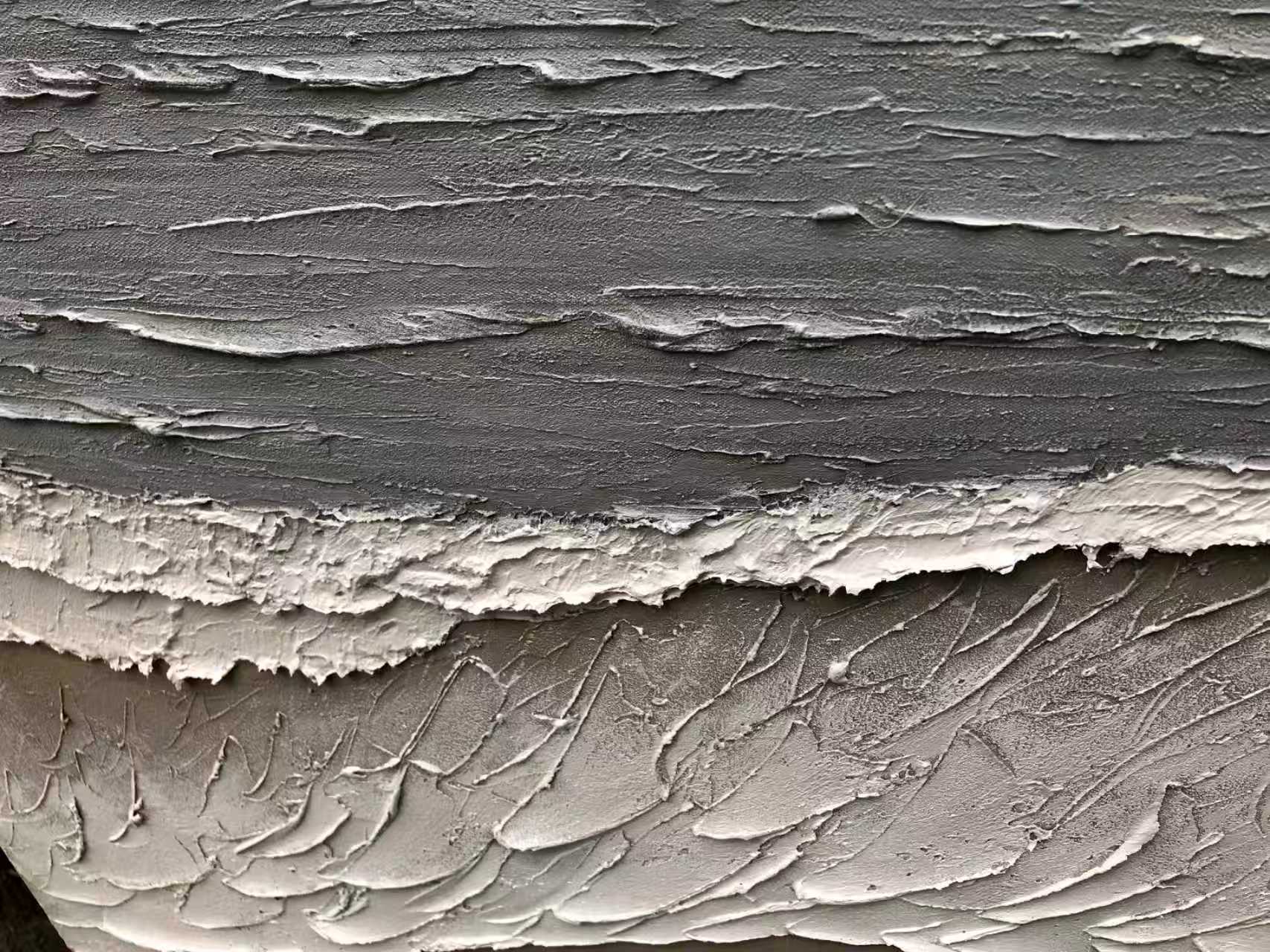Large Textured Beach Wall Art | Neutral Abstract Ocean Wave Canvas #ZZ 081
