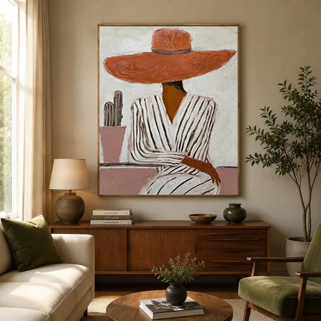 Modernist Portrait Handmade Oil Painting #SS 318