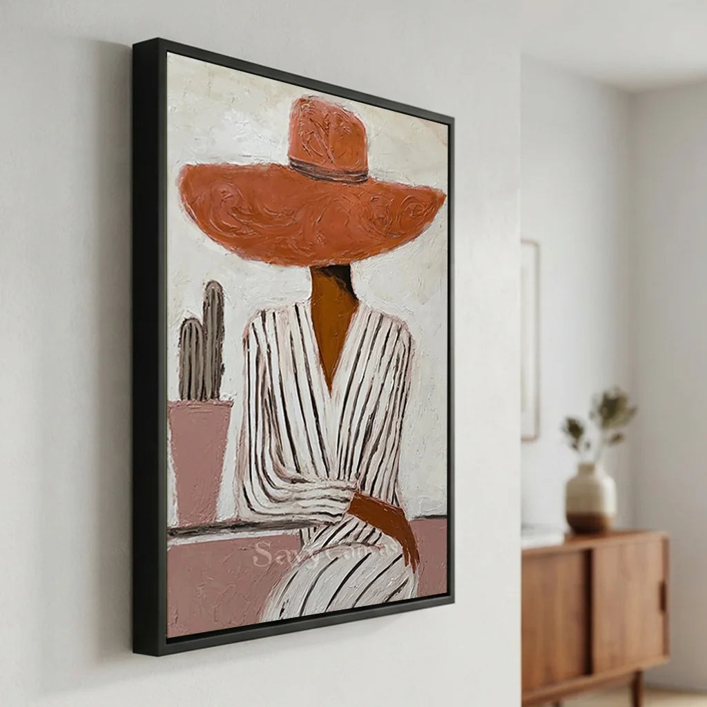 Modernist Portrait Handmade Oil Painting #SS 318