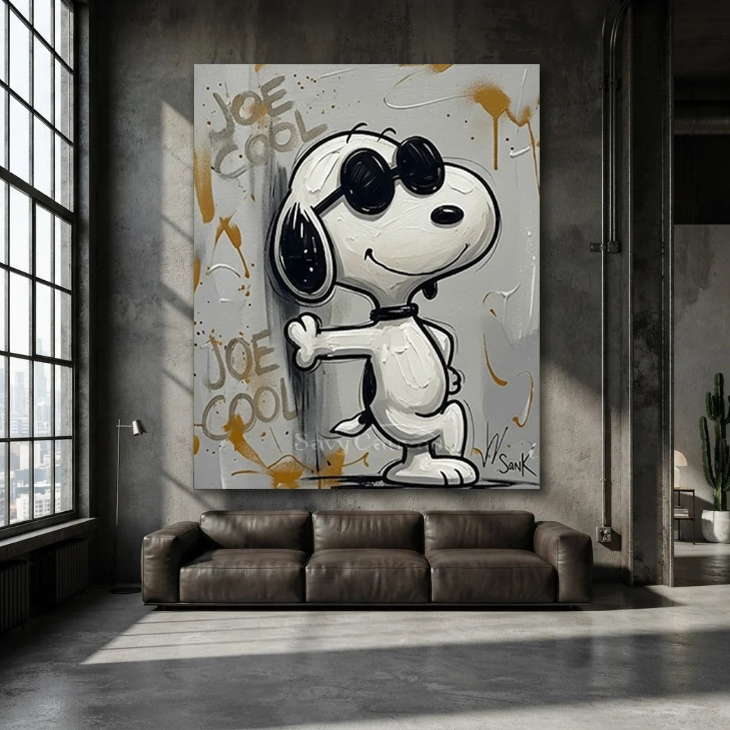 Pop Art Snoopy Oil Painting #SS 378