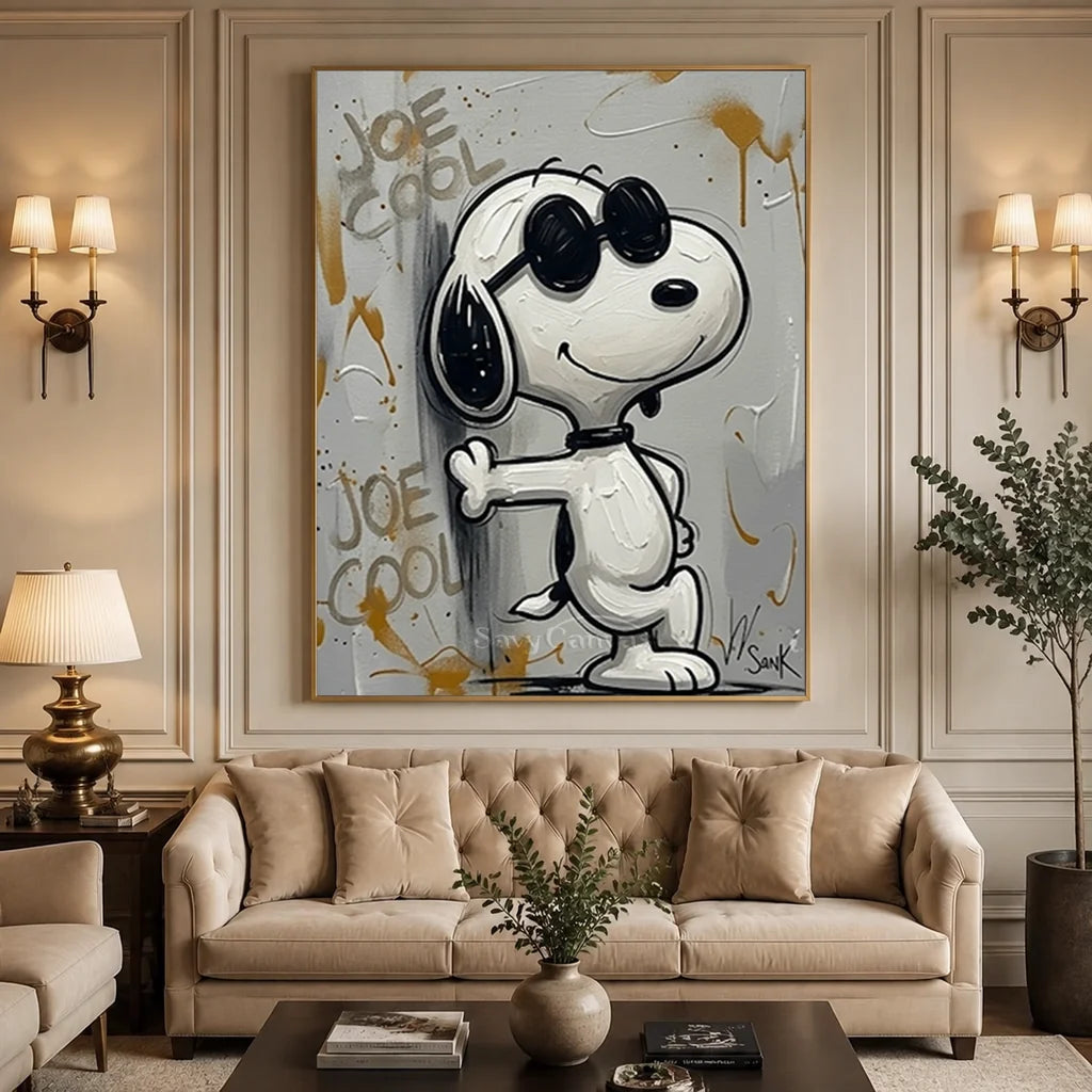 Pop Art Snoopy Oil Painting #SS 378
