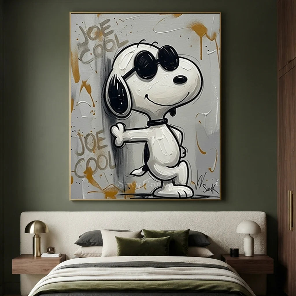 Pop Art Snoopy Oil Painting #SS 378