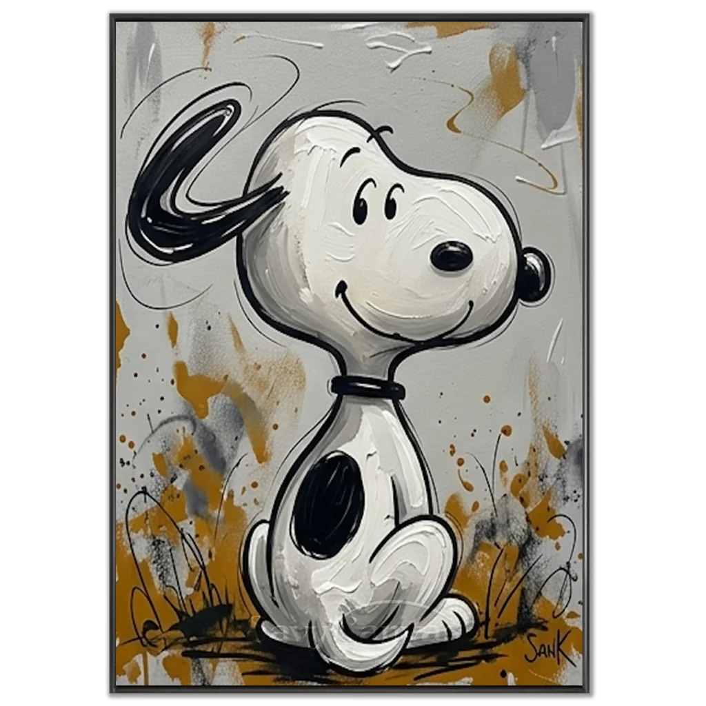 Minimalism Snoopy Oil Painting #SS 380