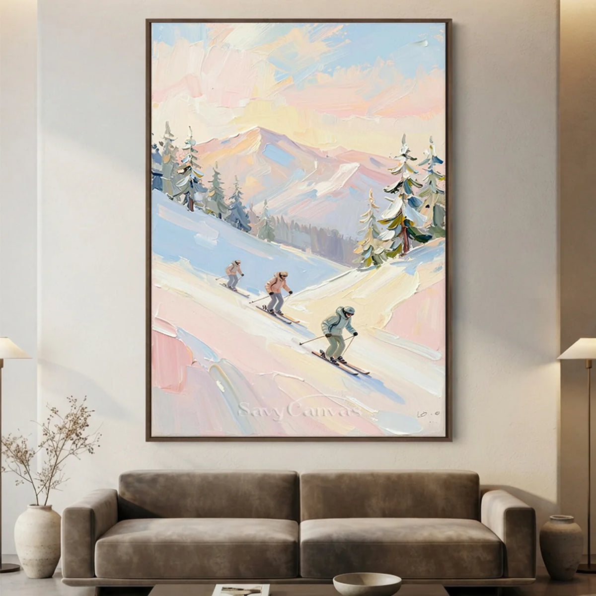 pink-skiing-painting-for-modern-living-room-07.webp
