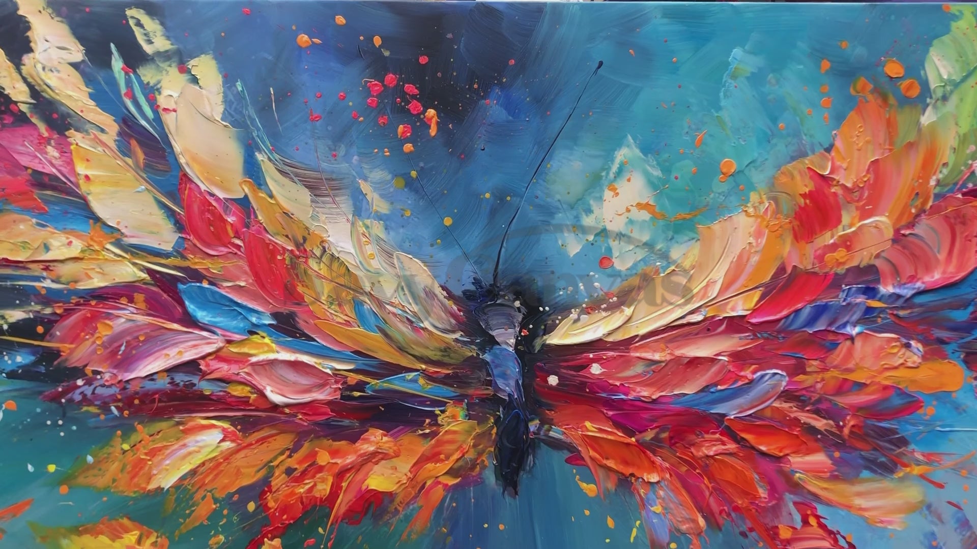Colorful Abstract Butterfly Painting | Vibrant Animal Wall Art #AA 125