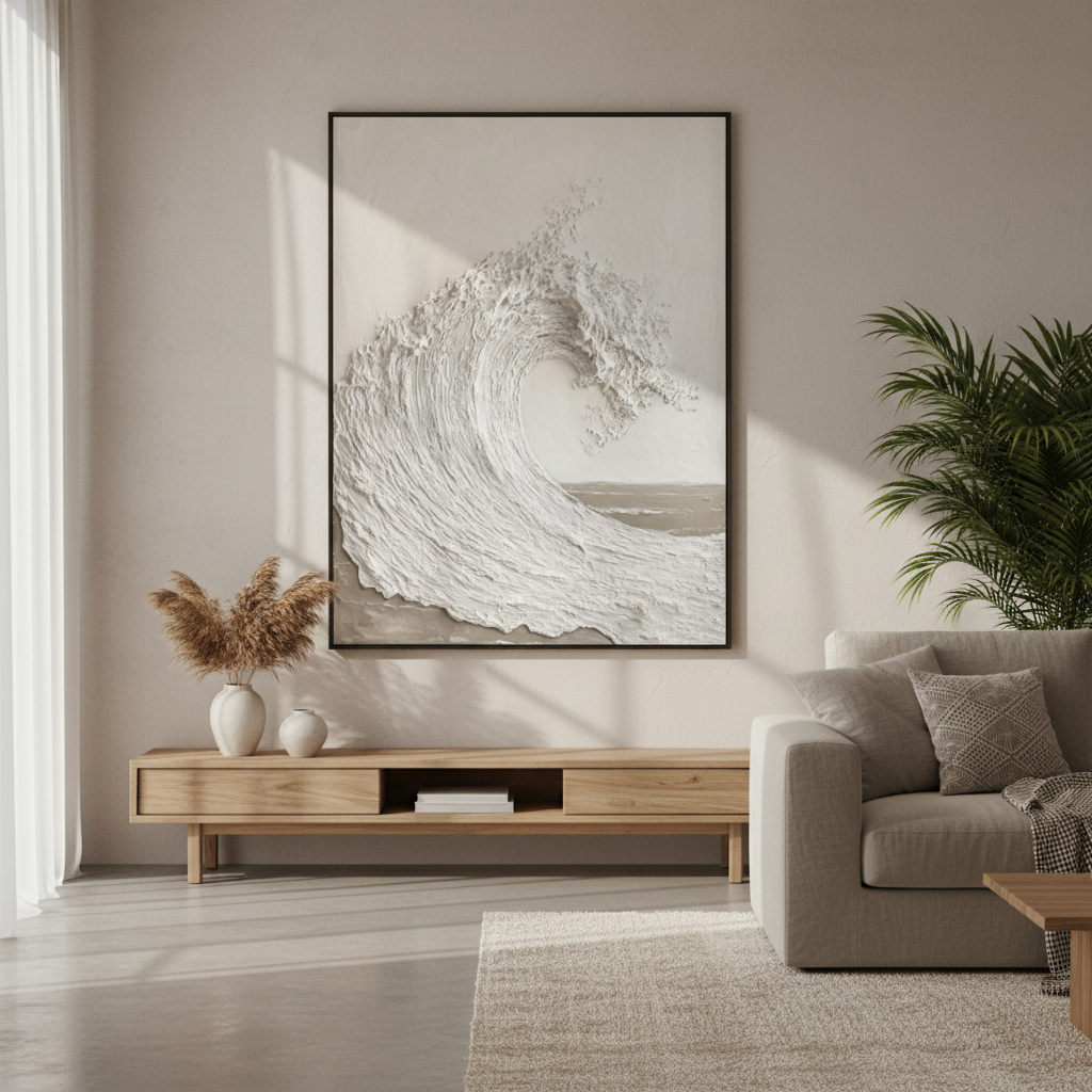 Textured Ocean Wall Art for Home Decor #ZZ 276