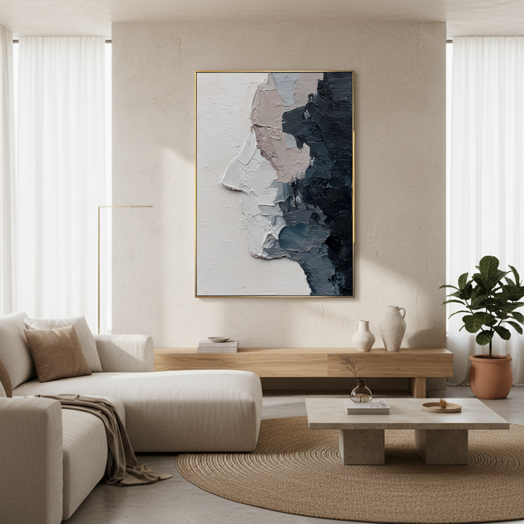 Hand-Textured Abstract Portrait