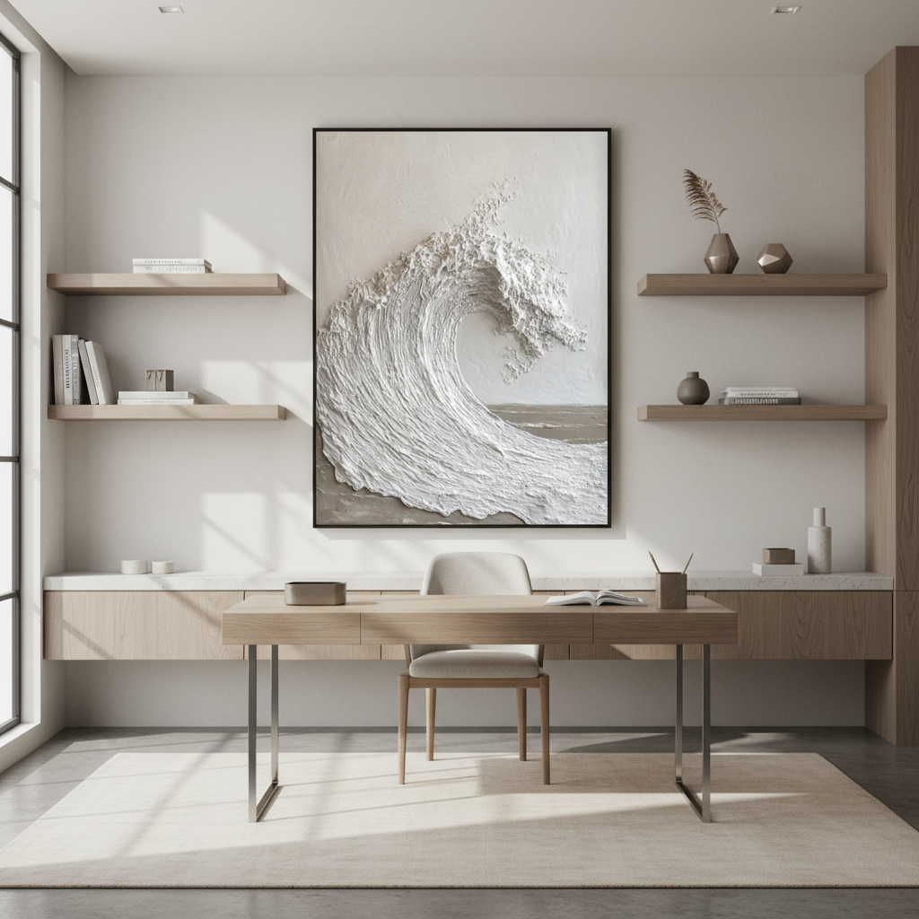 Textured Ocean Wall Art for Home Decor #ZZ 276