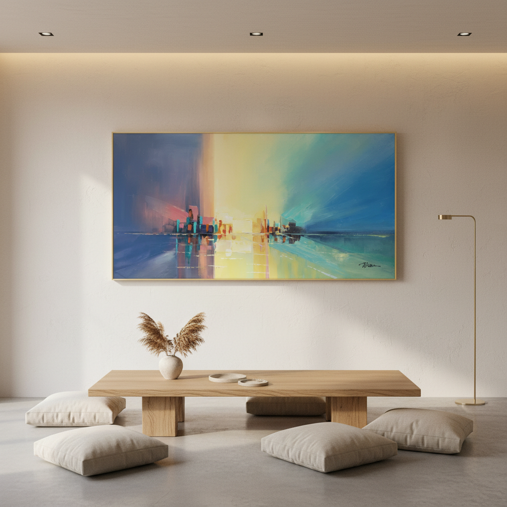 Vibrant Multi-Color Abstract Canvas - Modern Gallery Wall Art