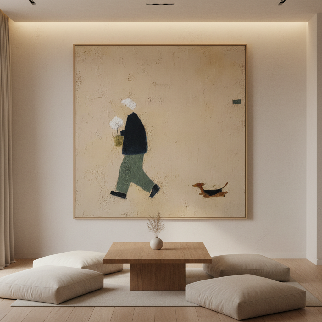 Dachshund Wall Art, Funny Dog Painting, Sausage Dog Canvas, Gift for Dog Lover