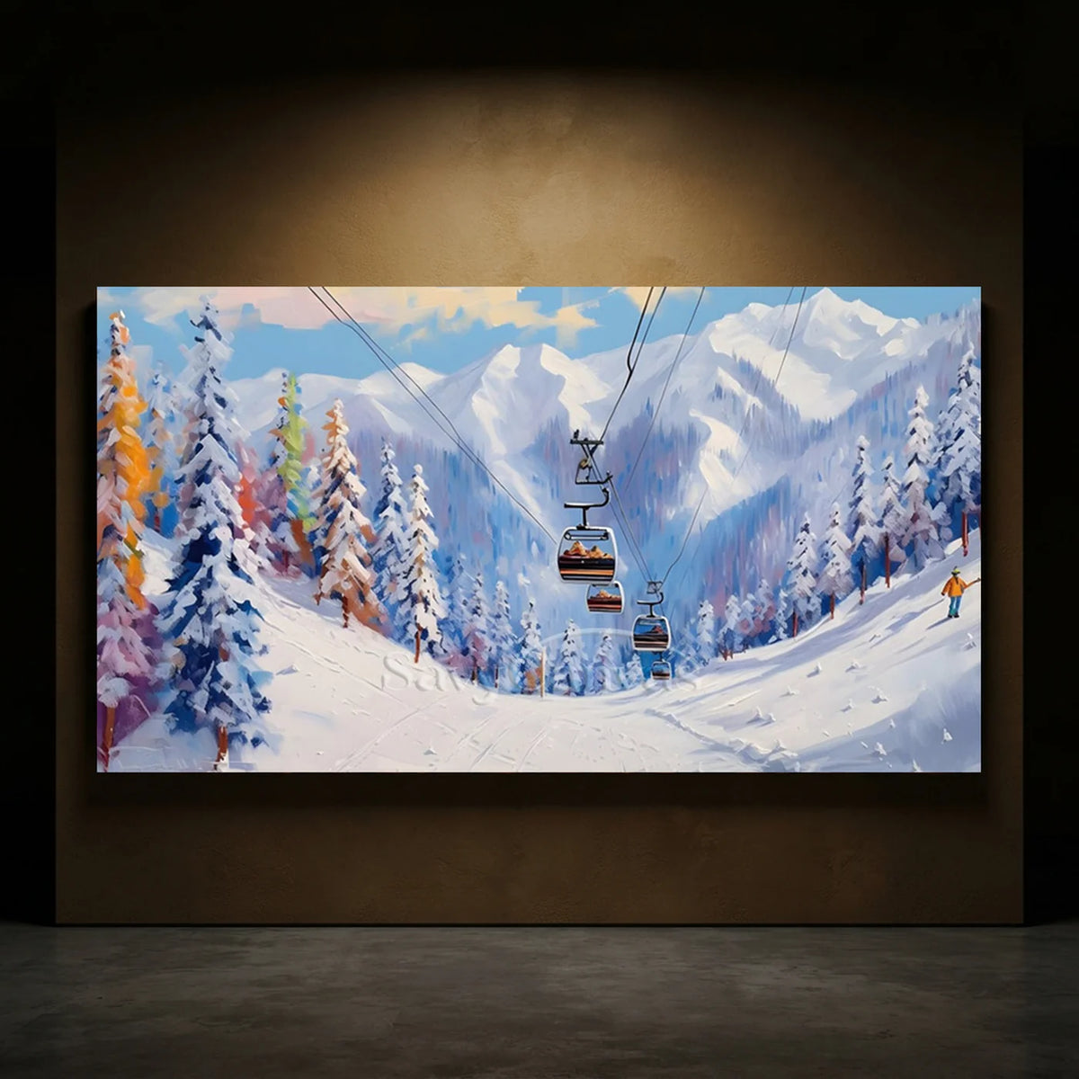 Invigorating Ski Slope Mountain Art for Your Home #MM 670
