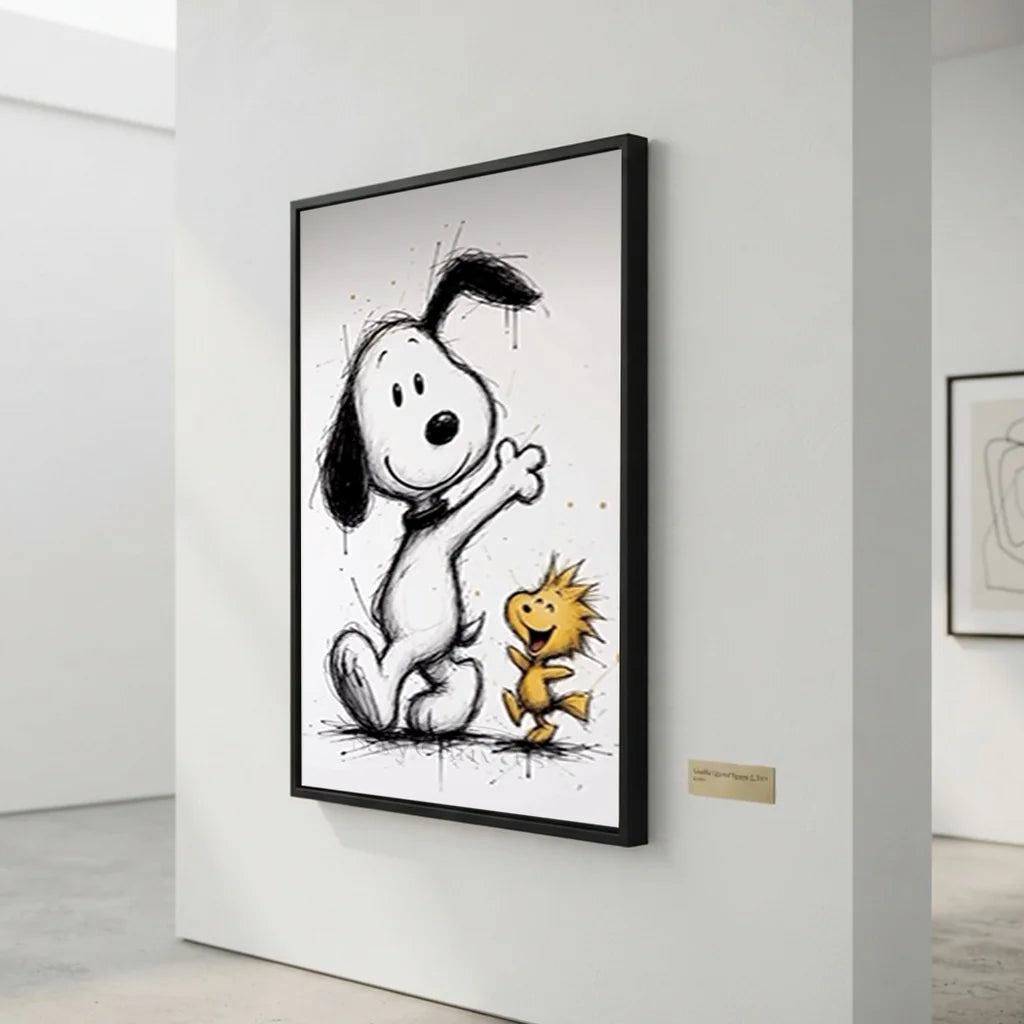 Snoopy Oil Painting, Cartoon Canvas Wall Art #SS 382