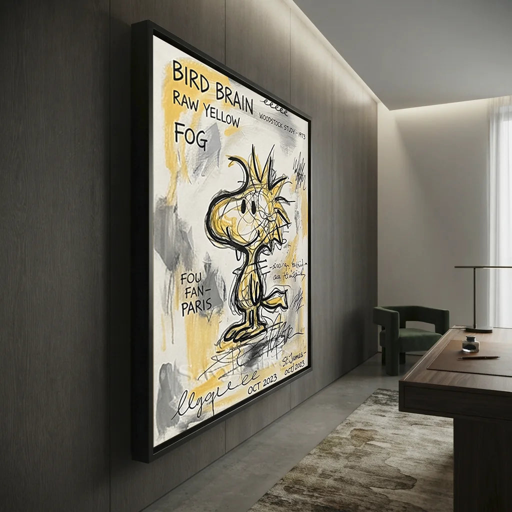 Modernism Woodstock Oil Painting, Cartoon Canvas Art #SS 385