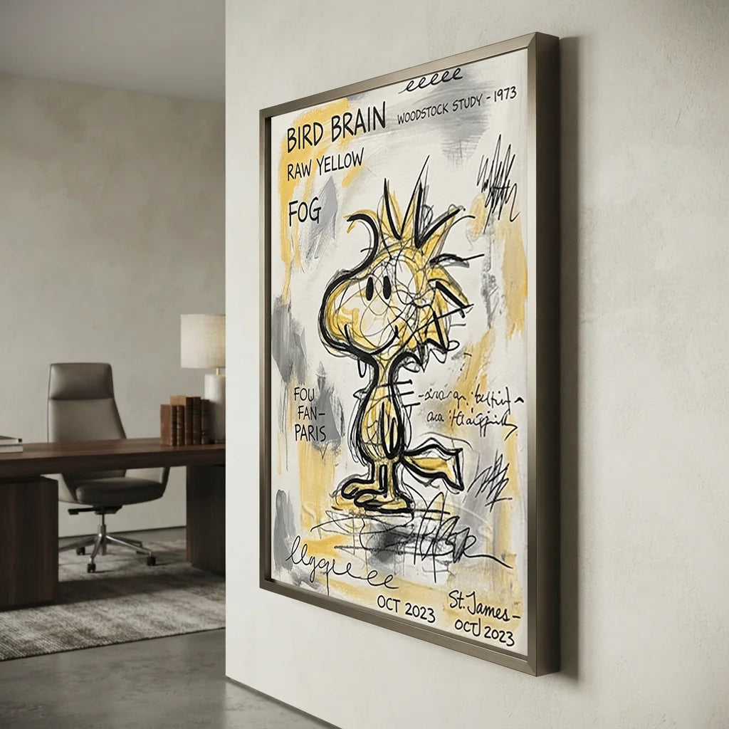 Modernism Woodstock Oil Painting, Cartoon Canvas Art #SS 385