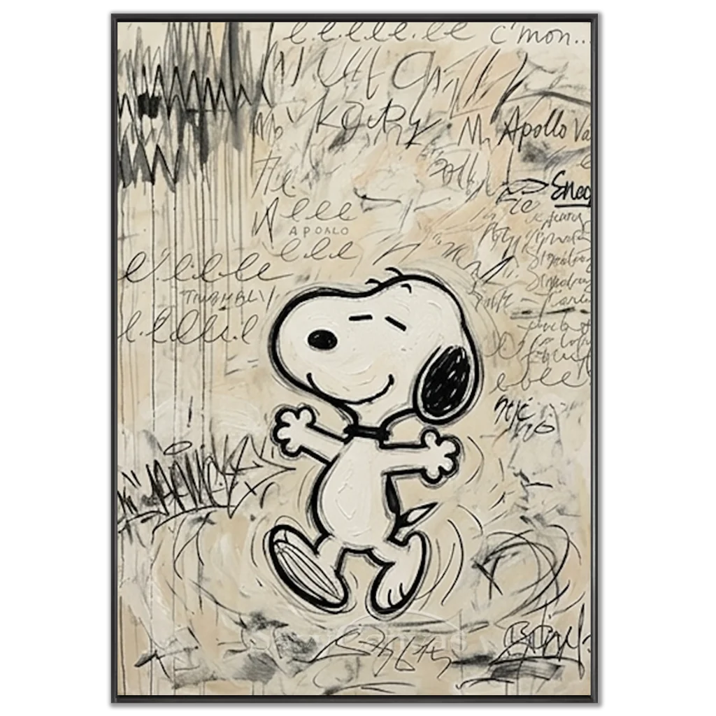 Modernism Snoopy Painting | Cartoon Canvas Art #SS 386