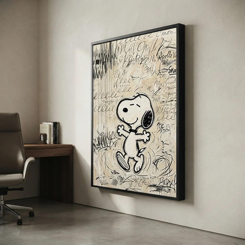 Modernism Snoopy Painting | Cartoon Canvas Art #SS 386