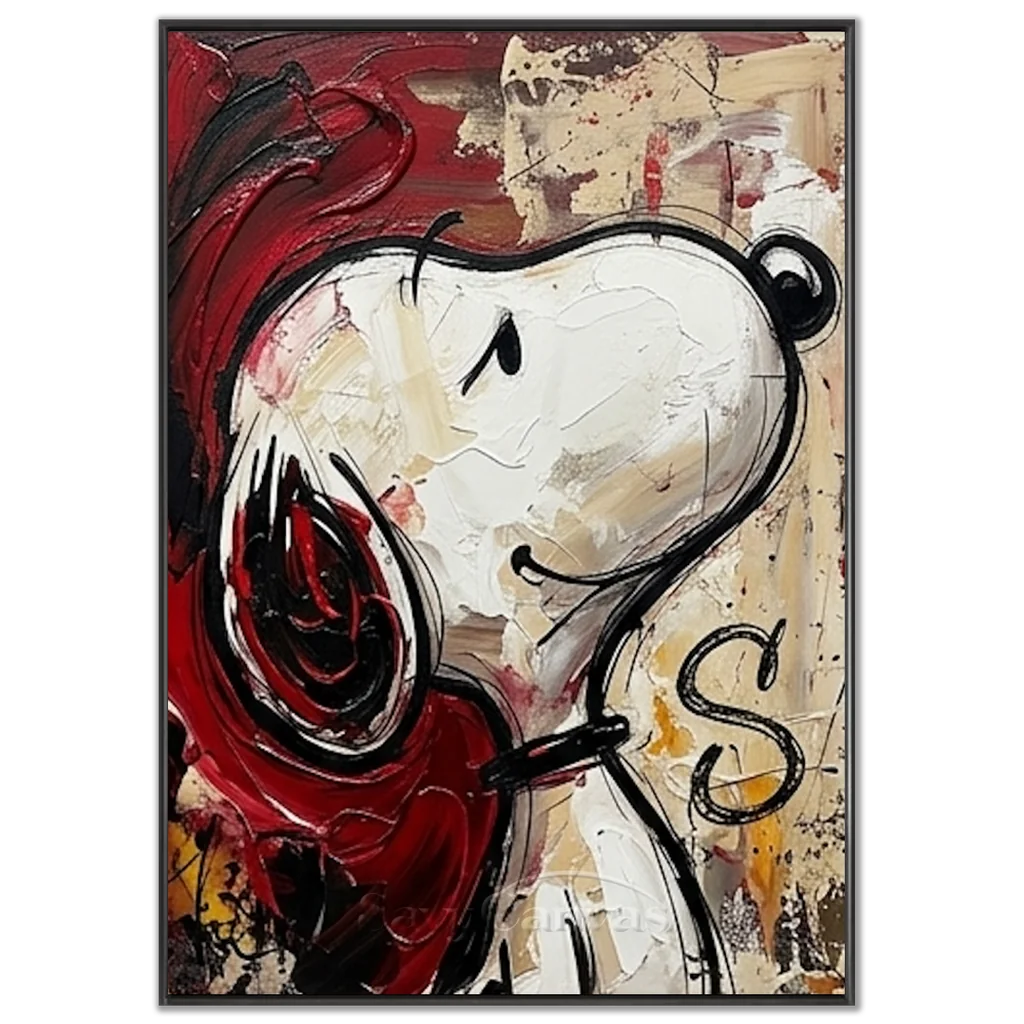 Expressionism Snoopy Handmade Canvas Painting #SS 390