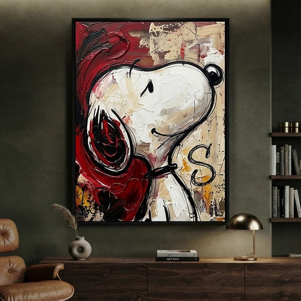 Expressionism Snoopy Handmade Canvas Painting #SS 390