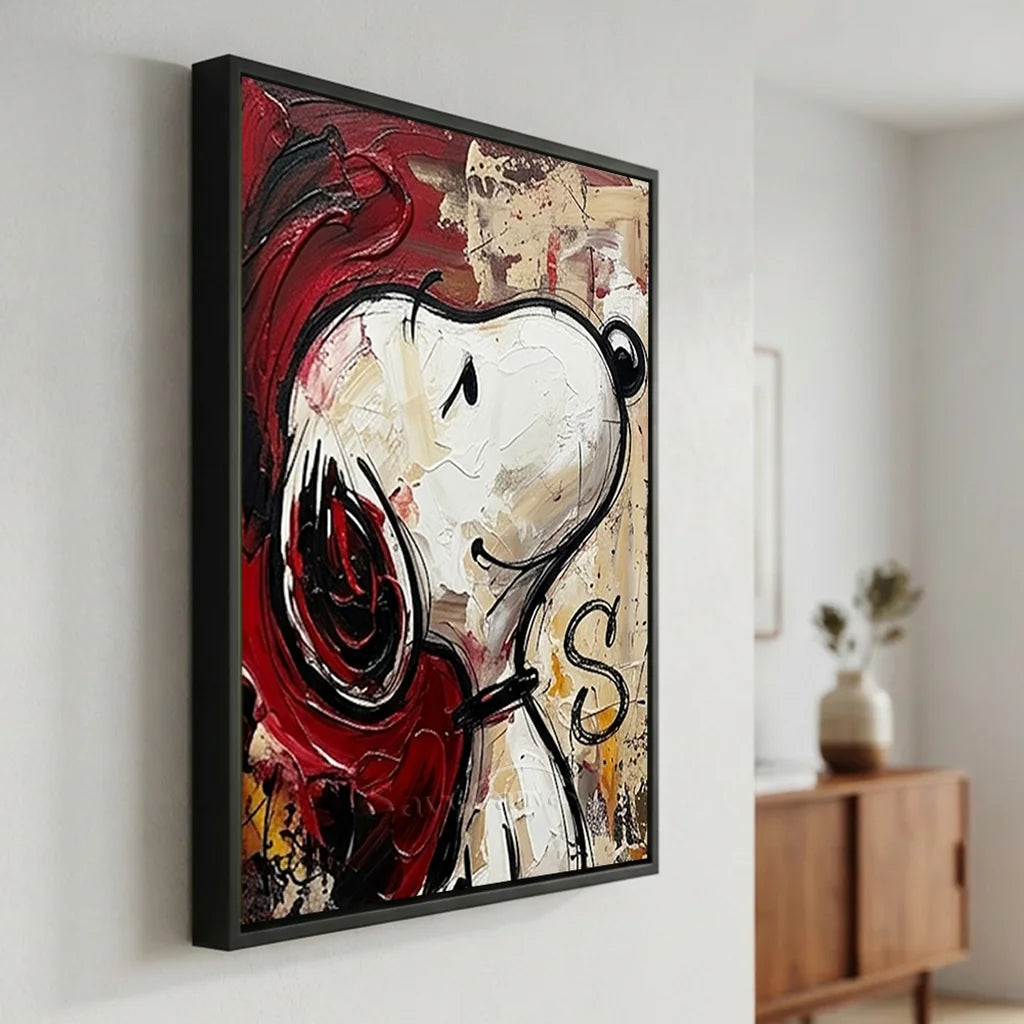 Expressionism Snoopy Handmade Canvas Painting #SS 390