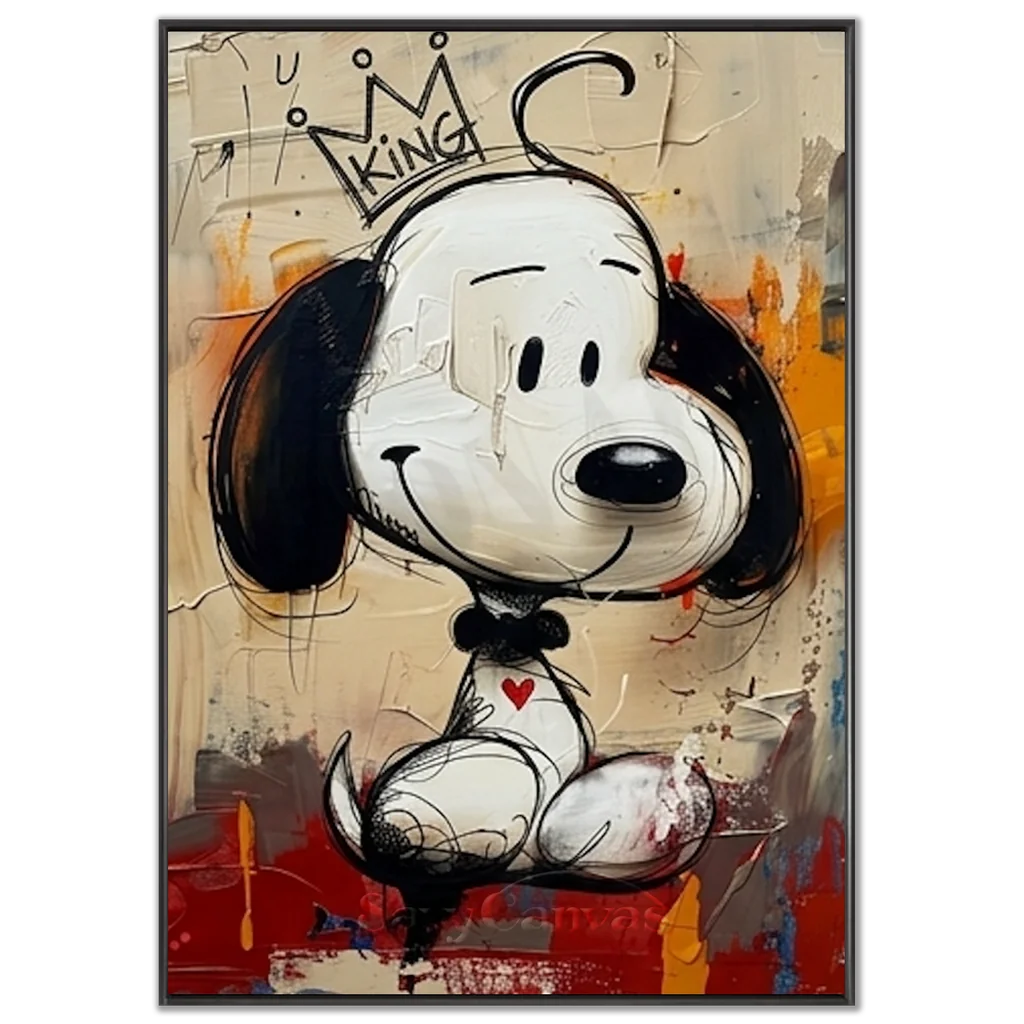Pop Art Snoopy King Handmade Canvas Painting #SS 391