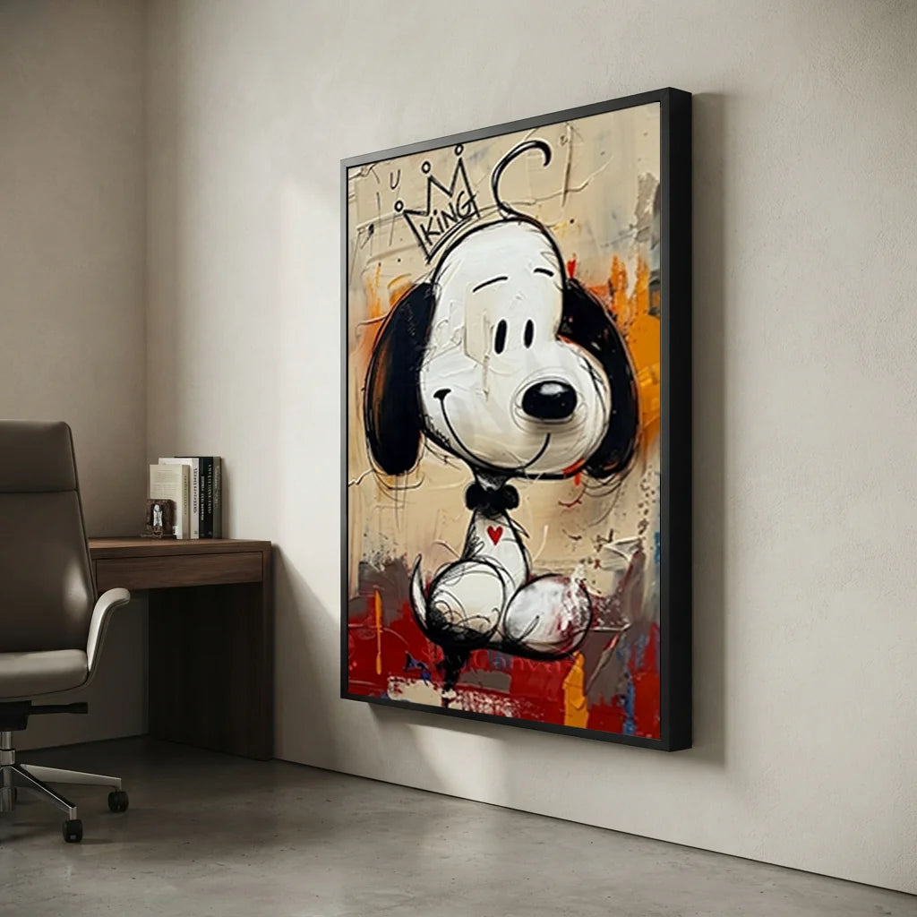Pop Art Snoopy King Handmade Canvas Painting #SS 391