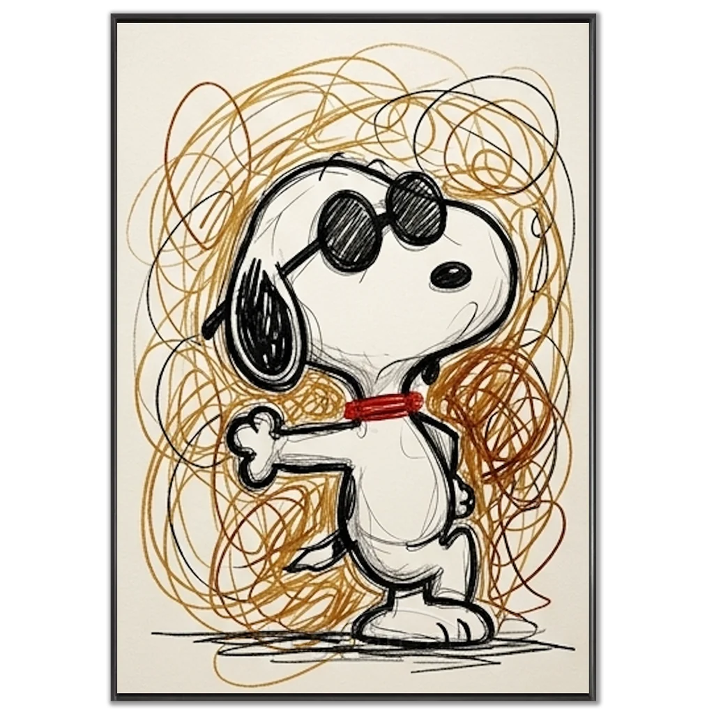 Pop Art Snoopy Sunglasses Handmade Canvas Paintingt #SS 396
